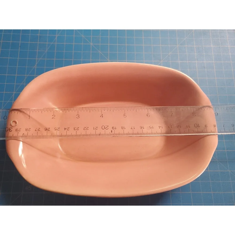 Bauer Pottery USA Pink Ceramic Serving Dish, Bauer Los Angeles Rectangular Bowl